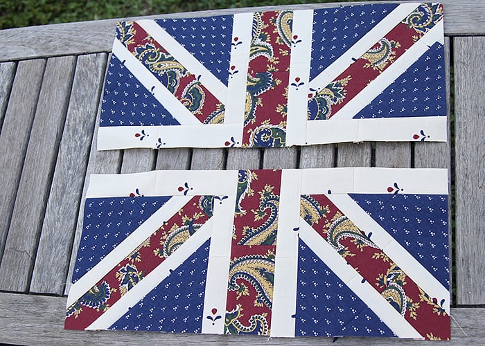 Square Union Jack Patchwork Cushion Bonjour Quilts
