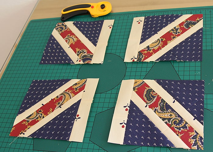 Square Union Jack Patchwork Cushion Bonjour Quilts