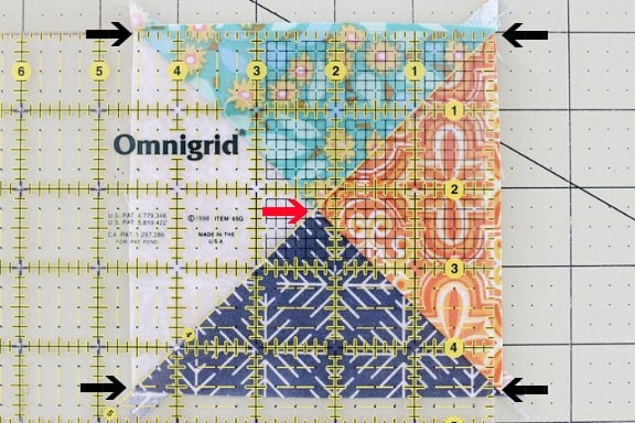 Quarter Square Triangle Cutting Chart