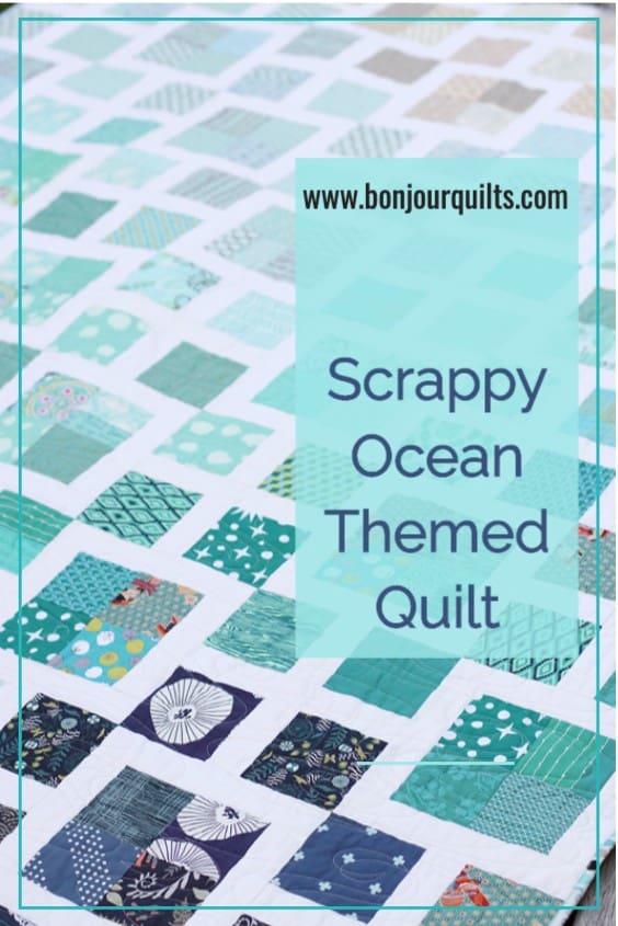 Scrappy Posie - a free baby quilt pattern - Bonjour Quilts