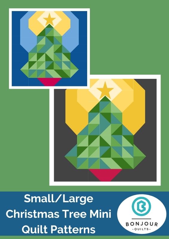 Christmas Tree Mini Quilt Pattern - Bonjour Quilts