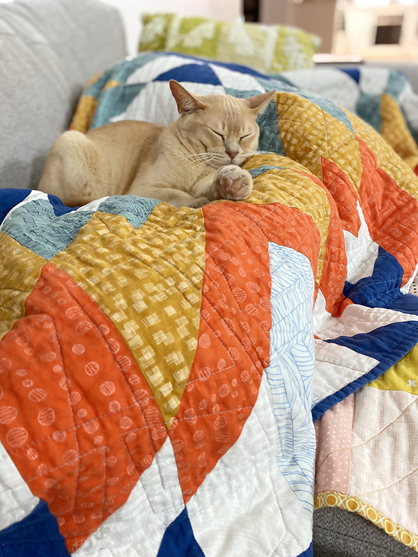 Sleeping Cat In Garden QA1012001CL Quilt